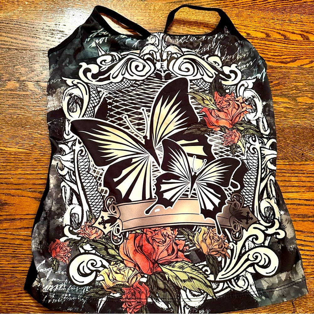 NWOT Butterfly design workout tank